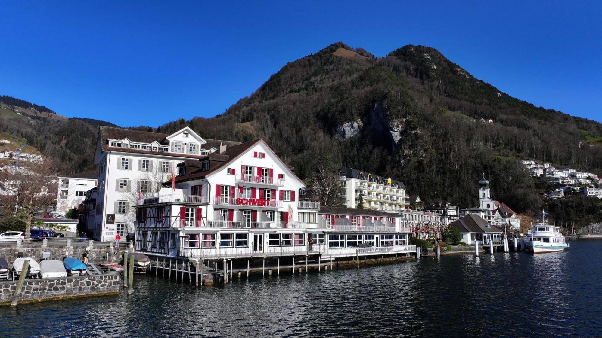 Seehotel Schwert Gersau Bagian luar foto
